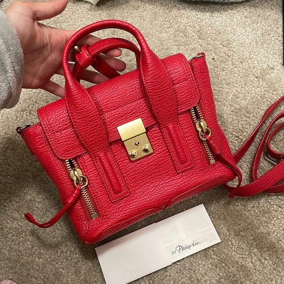 3.1 Phillip Lim Pashli Mini Satchel Red - Picture 1 of 7
